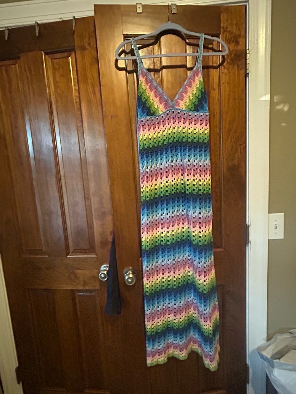 Zara Multi-Color Crochet Maxi Dress